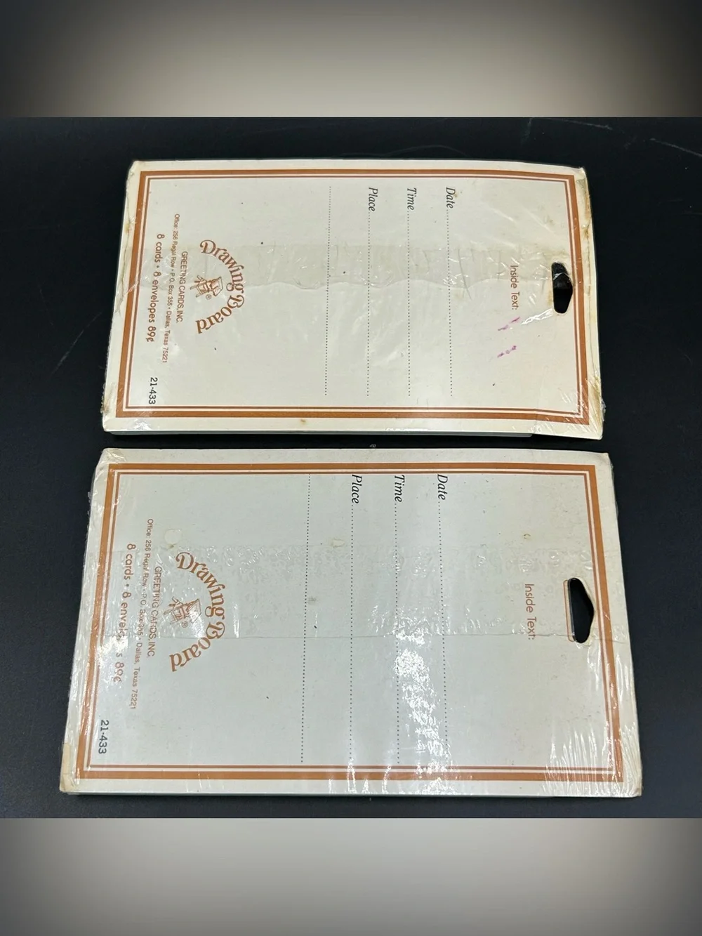 Vintage Drawing Board Buffet Party Invitations Sealed 2 Packs 16 Cards 1980s NOS